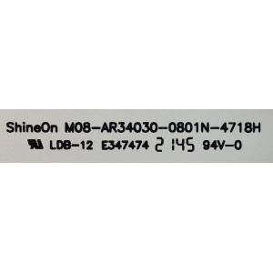 KIT DE LEDS PARA TV LG (3 PZ) / NUMERO DE PARTE SHINEON M08-AR34030-0801N-4718H / G01340YM0800R / HP-S-H-1Y4-0002 / QUS3B4 / PANEL CT340WFDA / MODELO 34WP500-BJ.AUSECDN